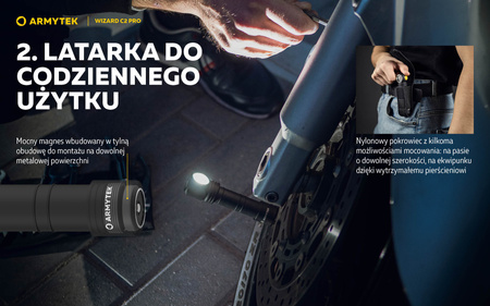 Latarka czołowa Armytek Wizard C2 Pro Magnet USB Warm