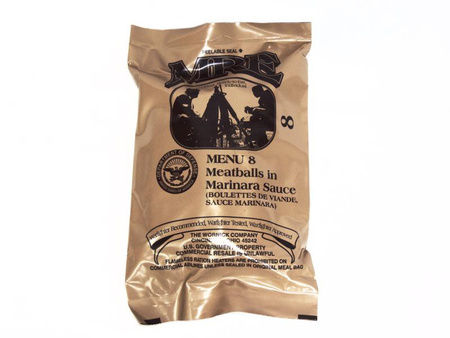 RACJA ŻYWNOŚCIOWA MRE USA ORYGINALNA MENU 8