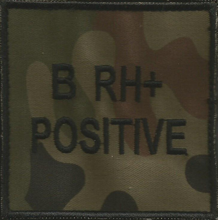 Naszywka grupa krwi B RH+ wz2010